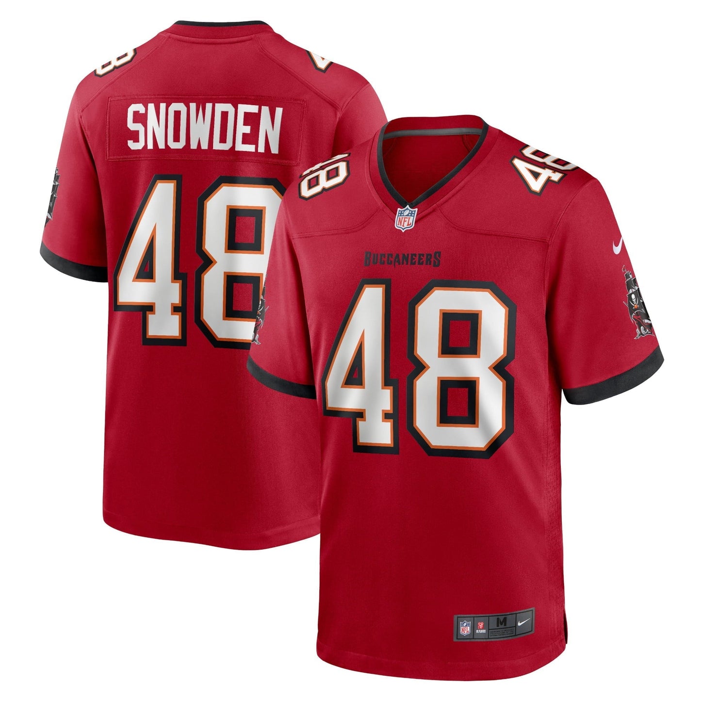 Men's Nike Charles Snowden Red Tampa Bay Buccaneers Home Game Player Jersey