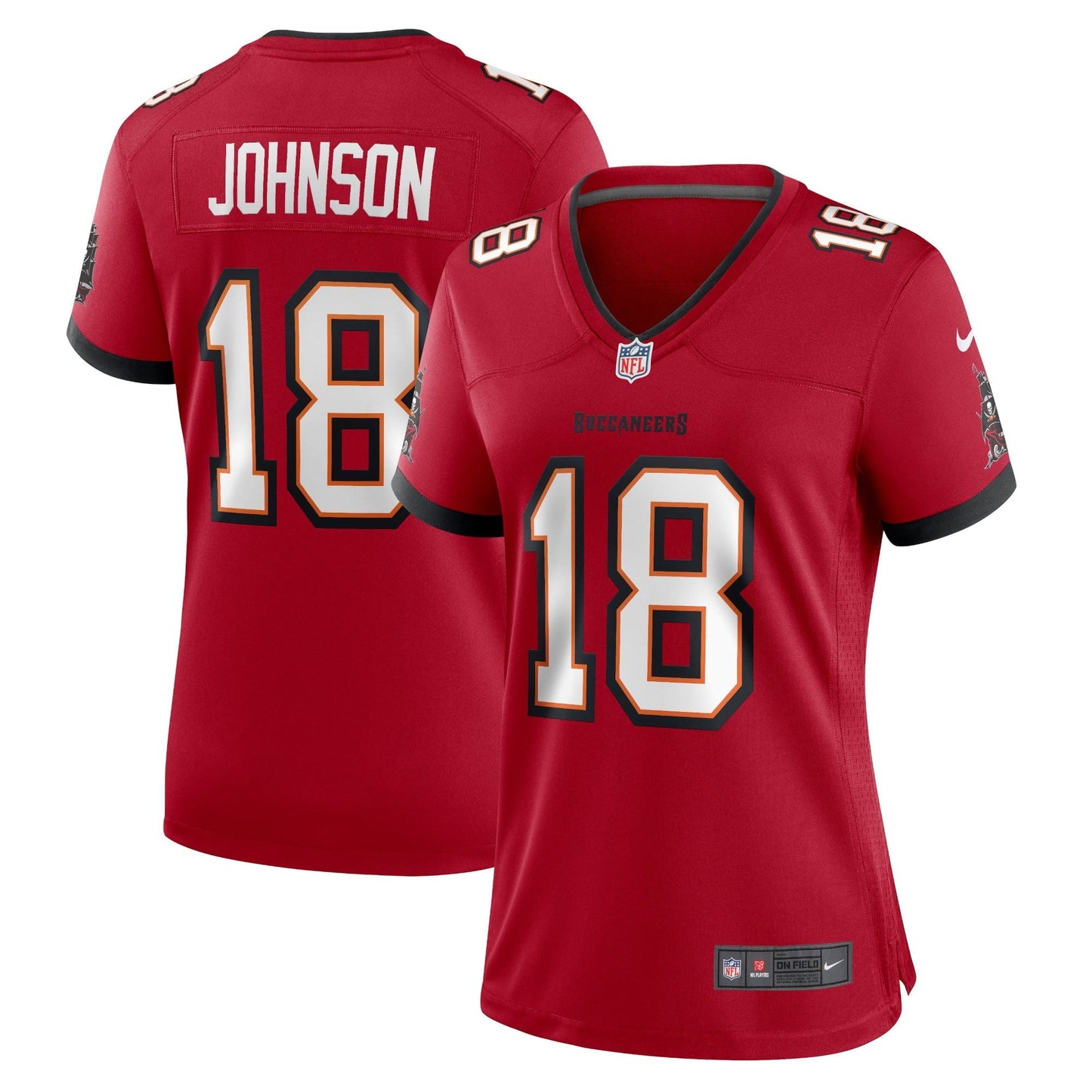 Women's Nike Tyler Johnson Red Tampa Bay Buccaneers Home Game Player Jersey