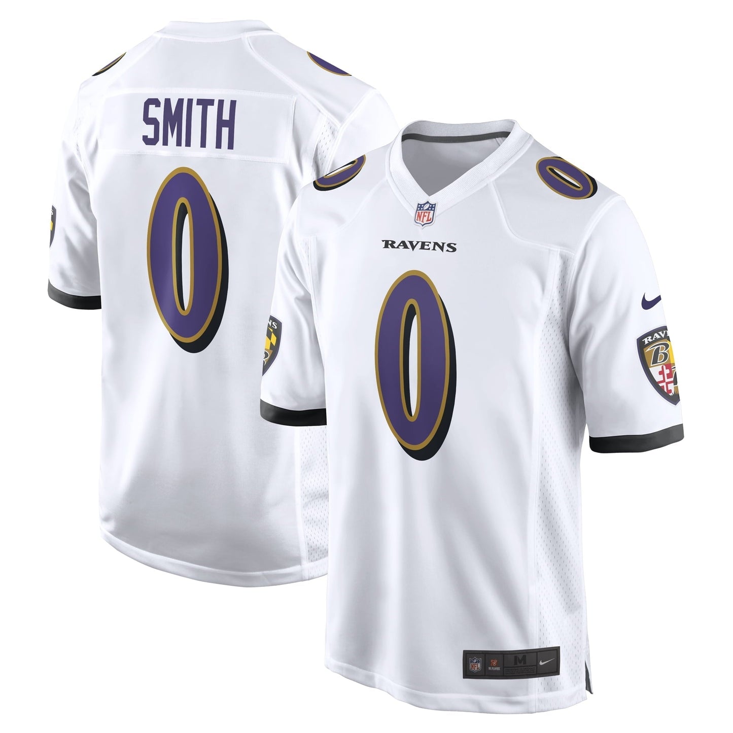 Men's Nike Roquan Smith White Baltimore Ravens  Game Jersey