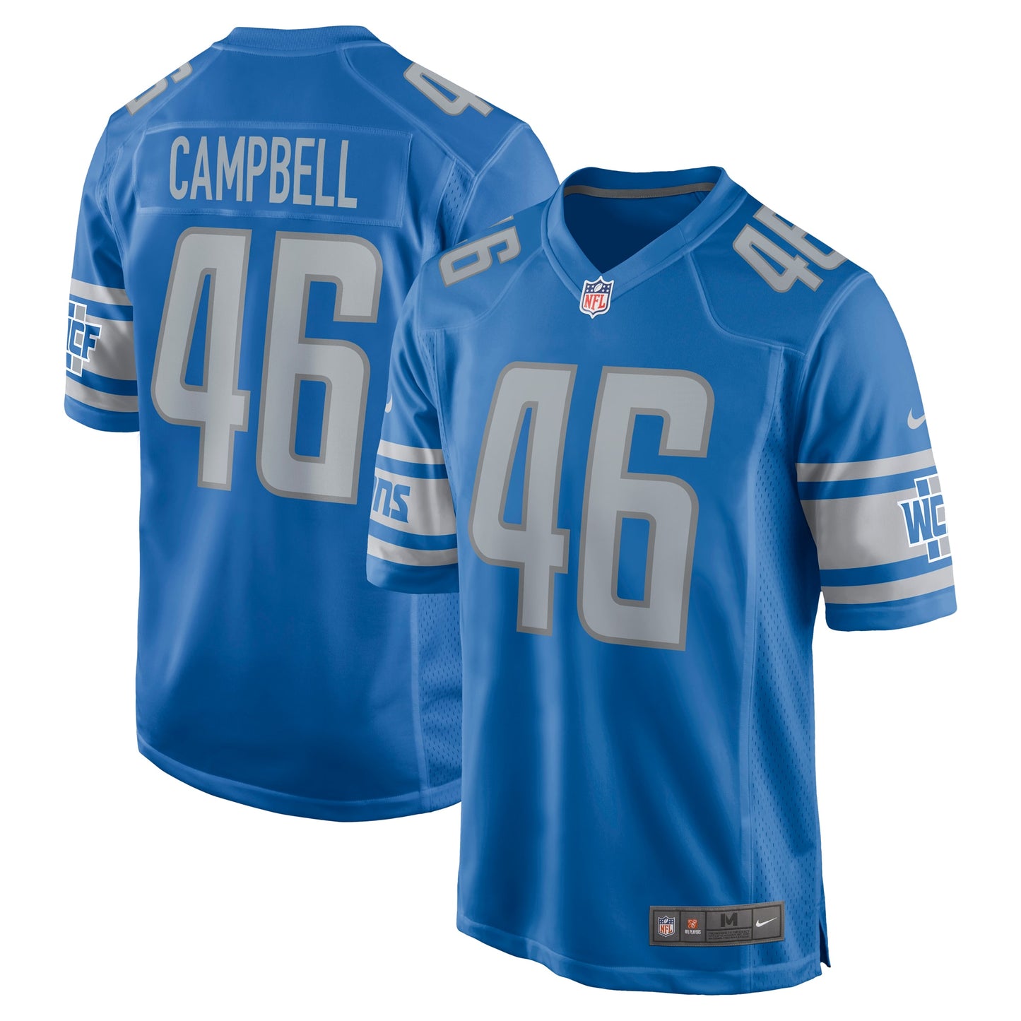 Jack Campbell Detroit Lions Nike 2023 NFL Draft First Round Pick Game Jersey - Blue