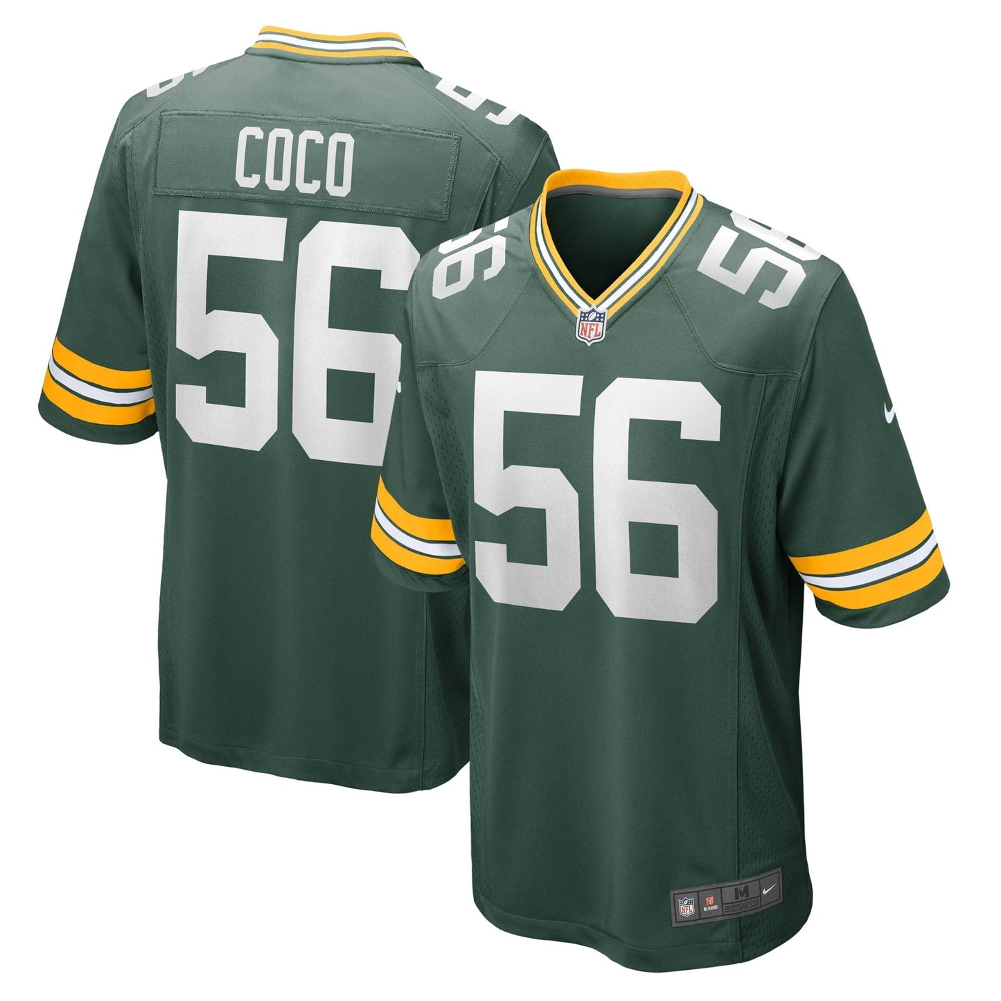 Men's Nike Jack Coco Green Green Bay Packers Game Player Jersey