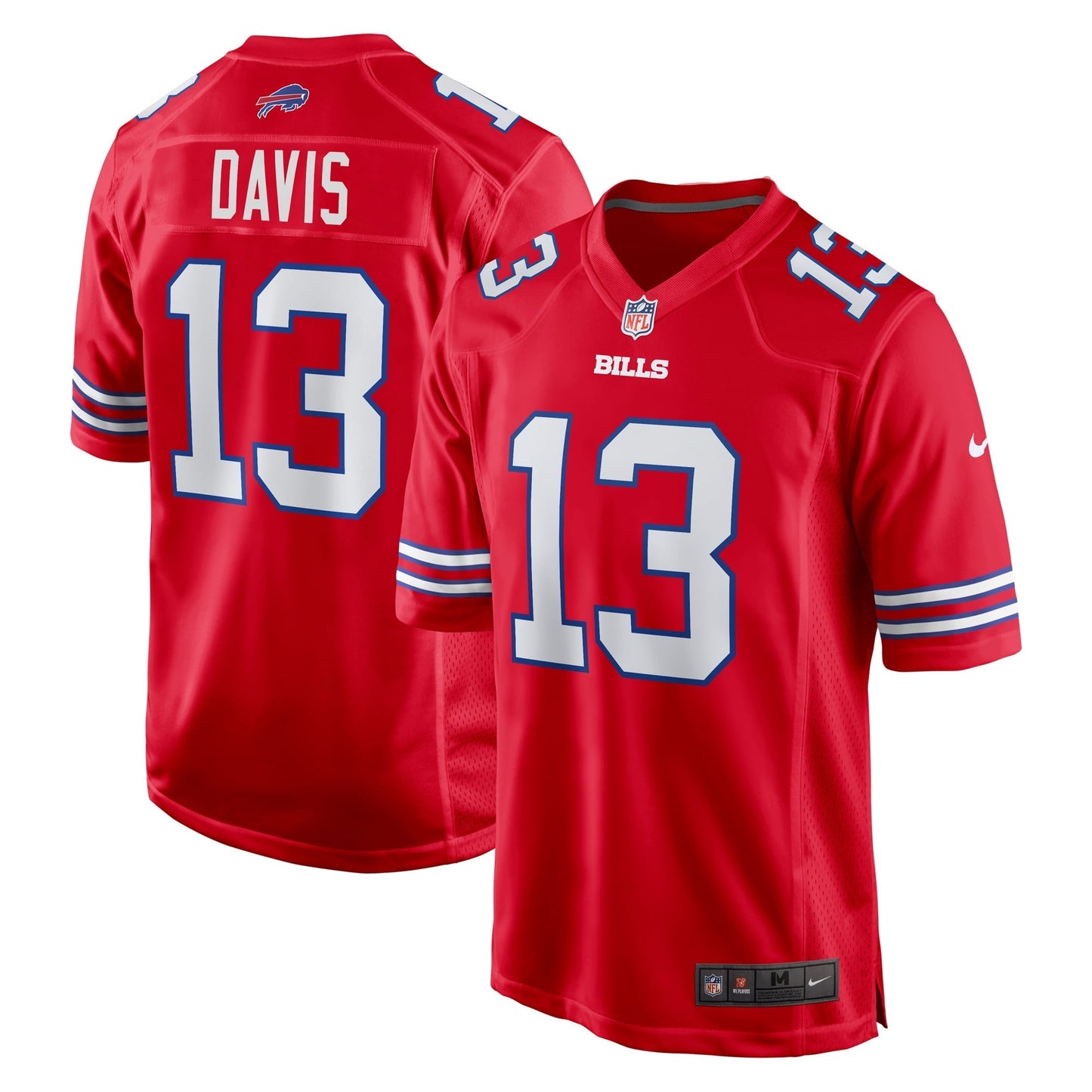 Men's Nike Gabe Davis Red Buffalo Bills Alternate Game Jersey